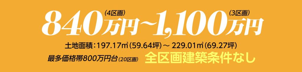 碧葉の風街区 販売価格帯