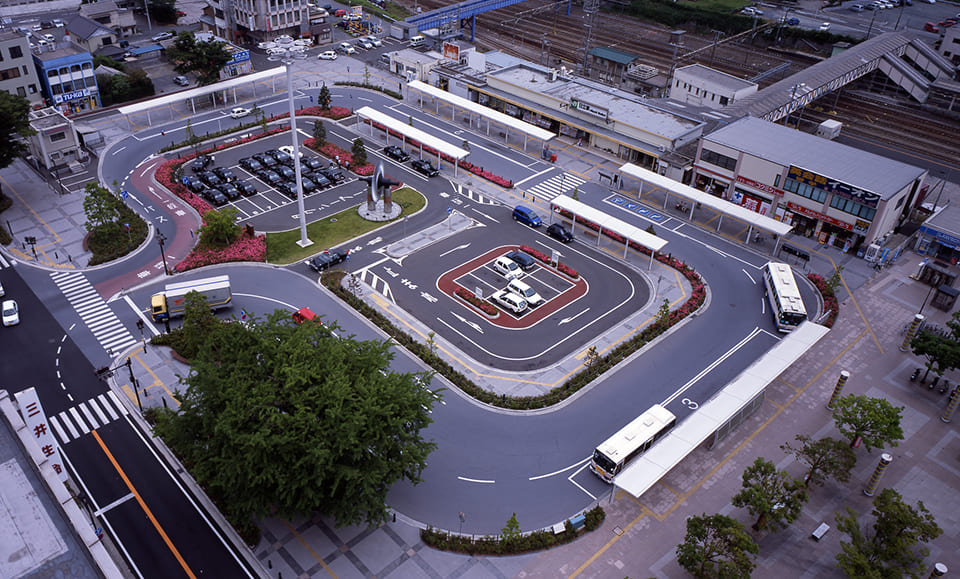 日立駅前広場の様子